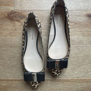 Kate Spade leopard pointed flats size 8